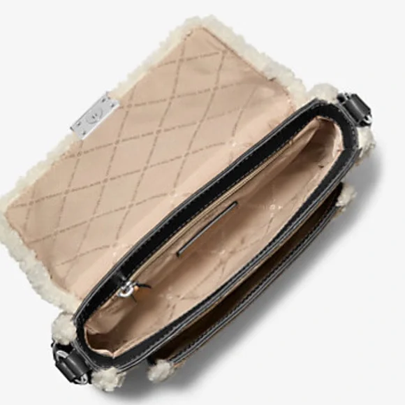 MICHAEL KORS Bradshaw Medium Suede and Faux Shearling Messenger Bag
Black
NWT - Picture 6 of 16